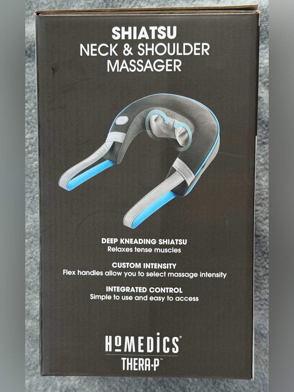 Homedics Shiatsu Neck & Shoulder Massager in Gray and Blue - Picture 3 of 5